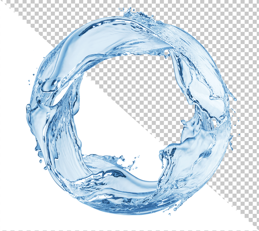 Water splash isolated on white background with clipping path psd