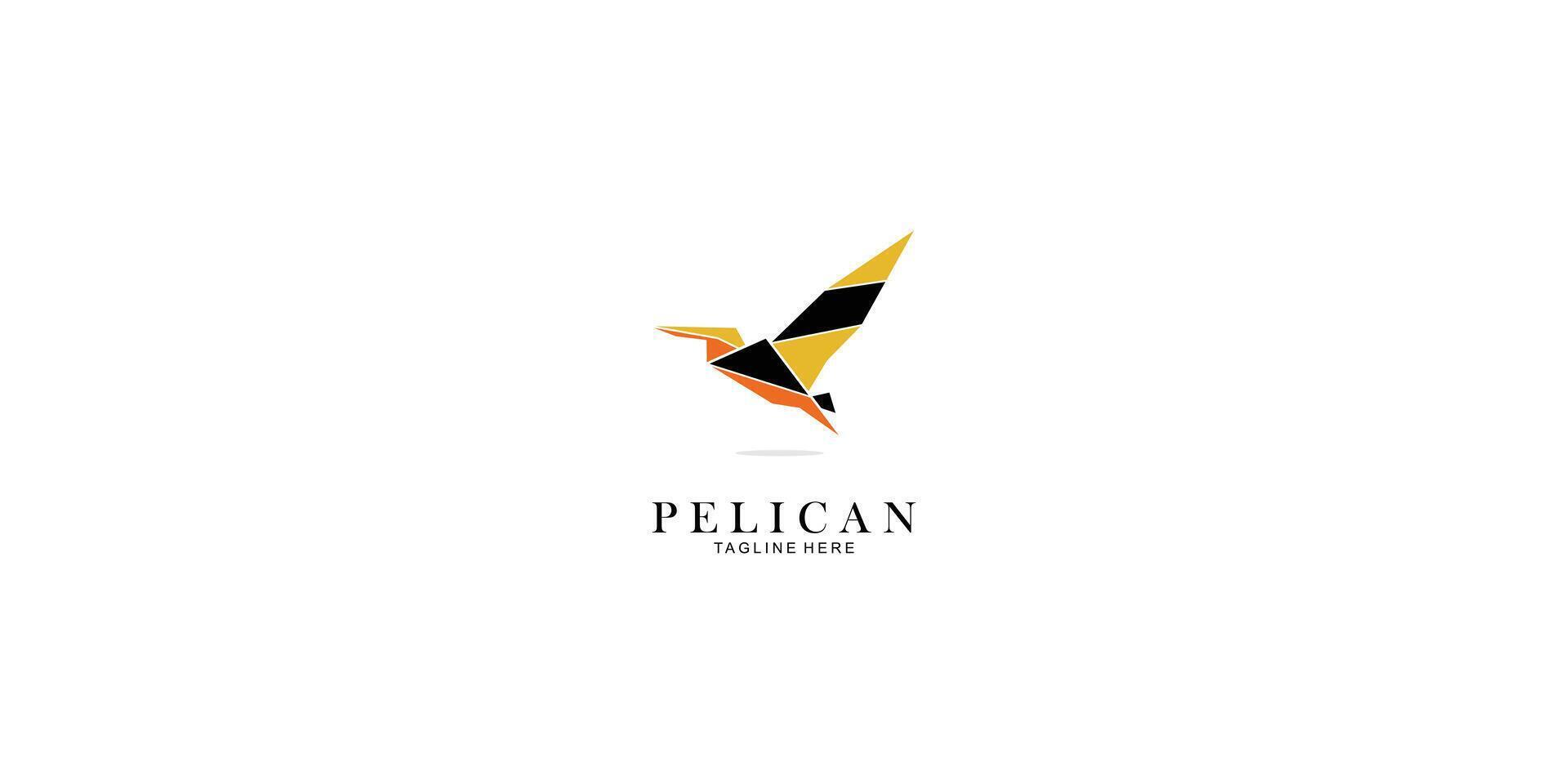 Simple pelican bird logo design with unique concept ,premium vector
