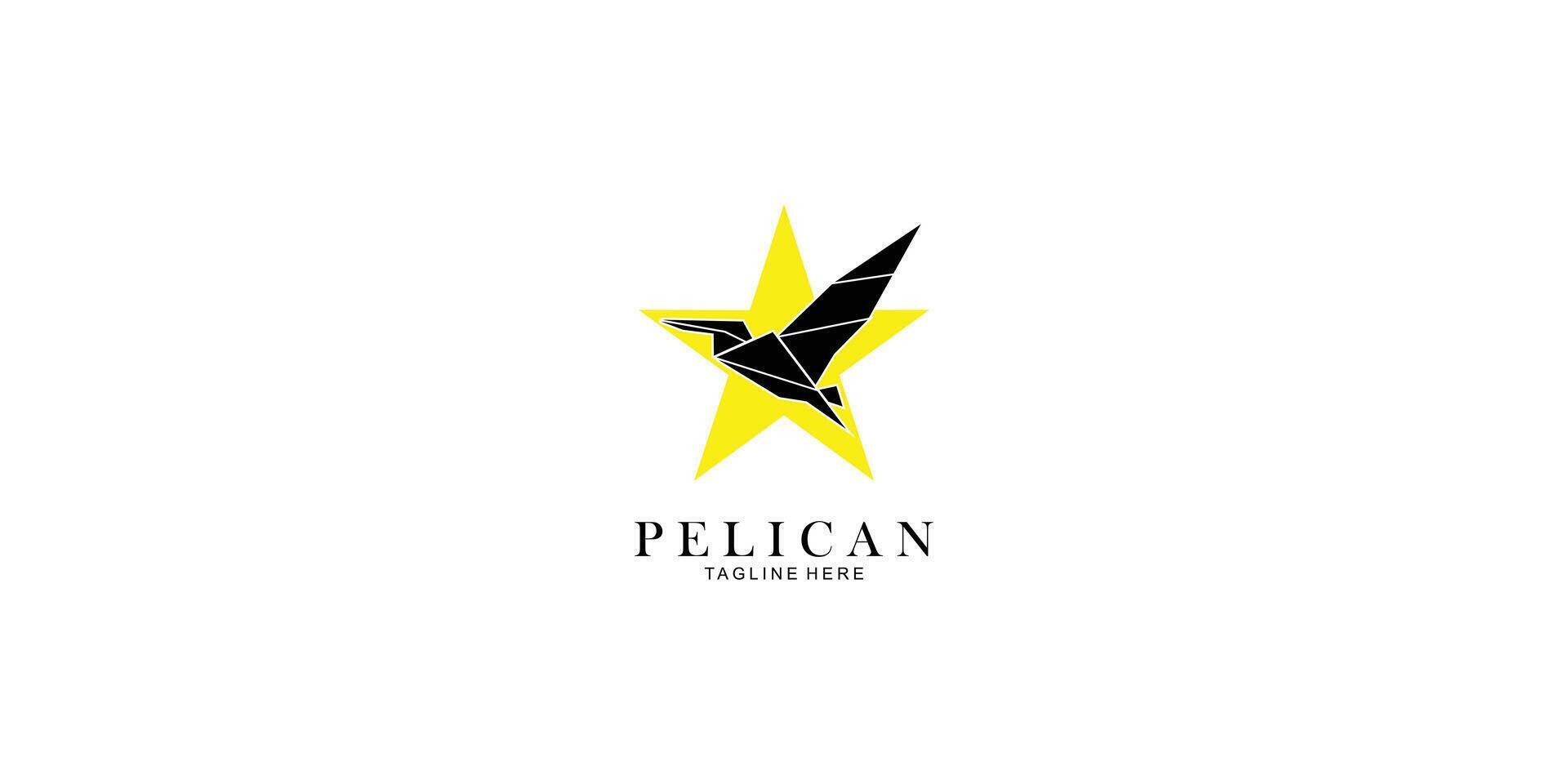 Simple pelican bird logo design with unique concept ,premium vector