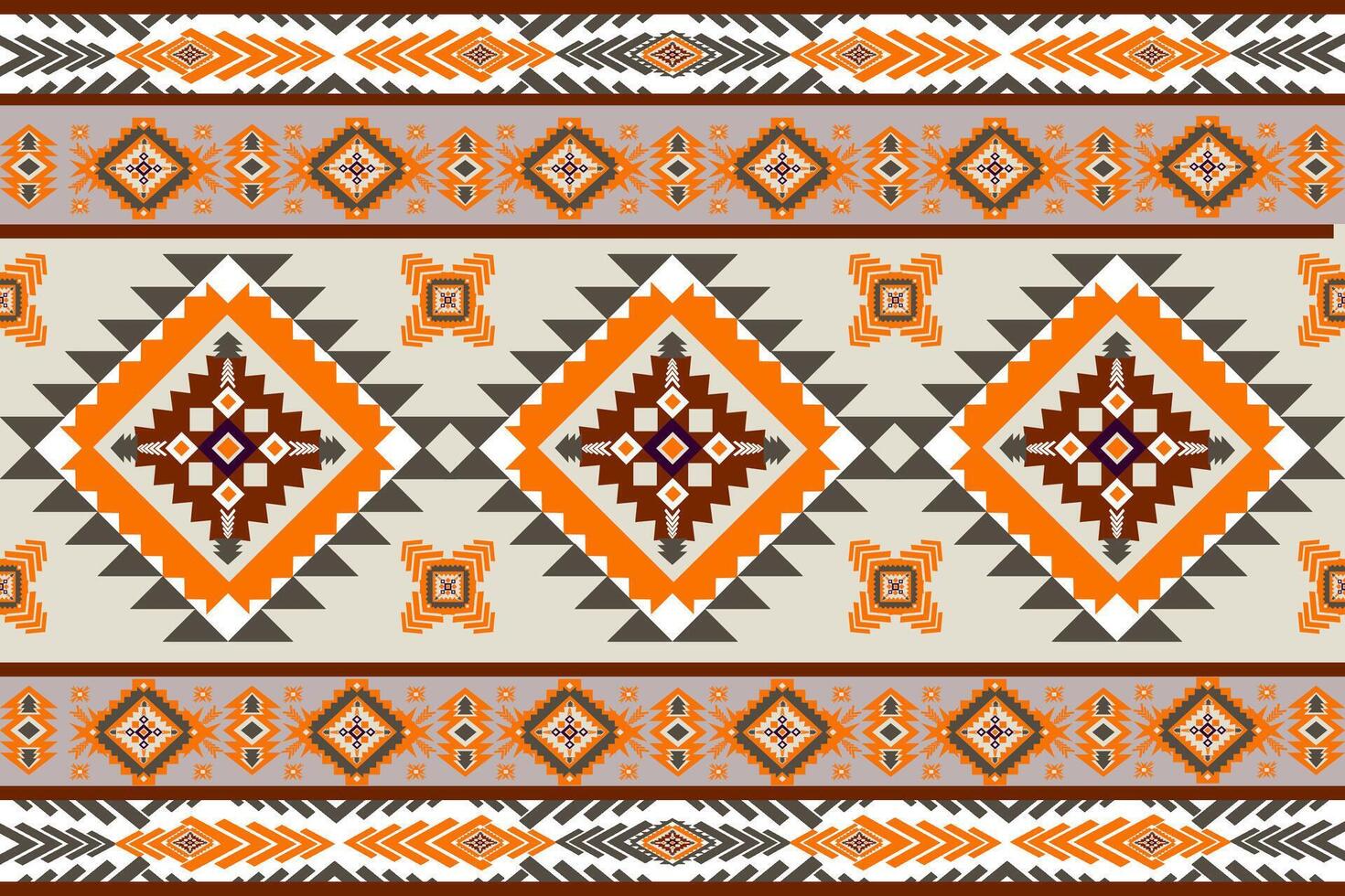 Geometric Ethnic pattern, Native American indian tribal fabric, Seamless pattern in folk and navajo Aztec geometric art vector