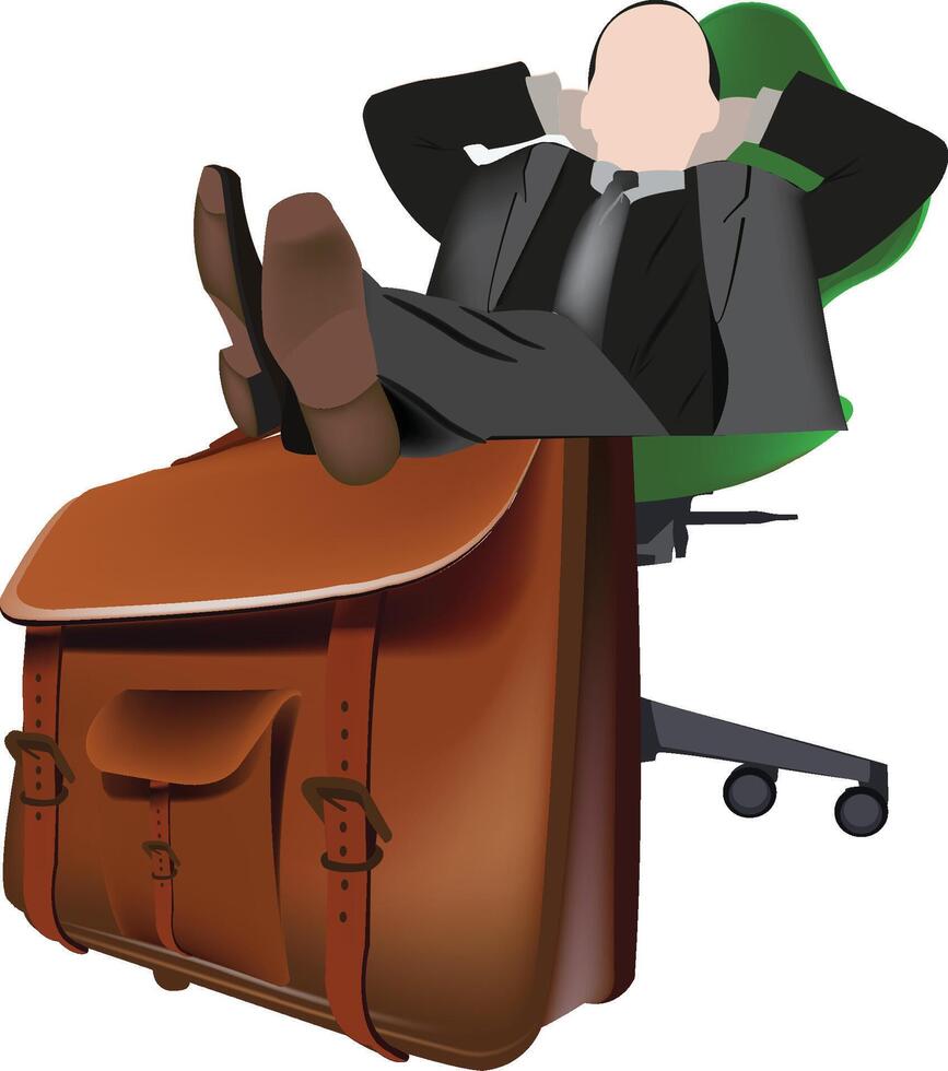 niova bag of cuoi with person who rests vector