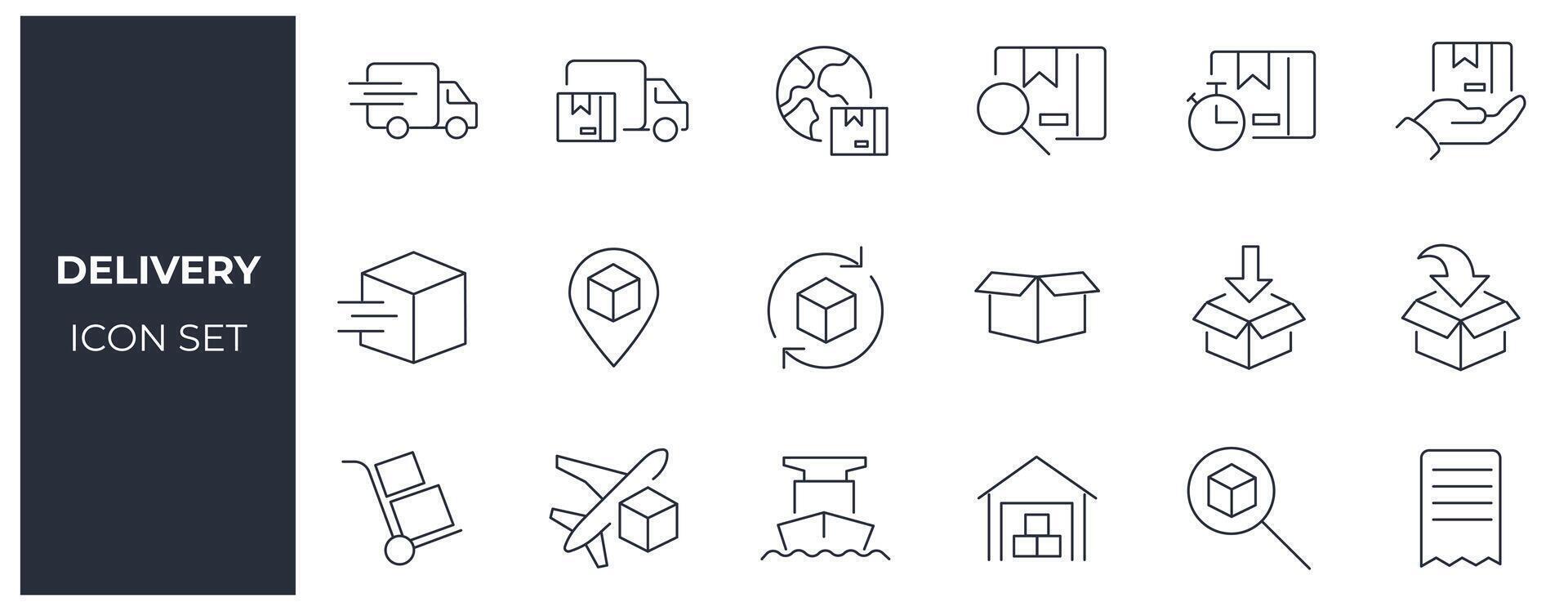 Delivery and supply chain icon vector