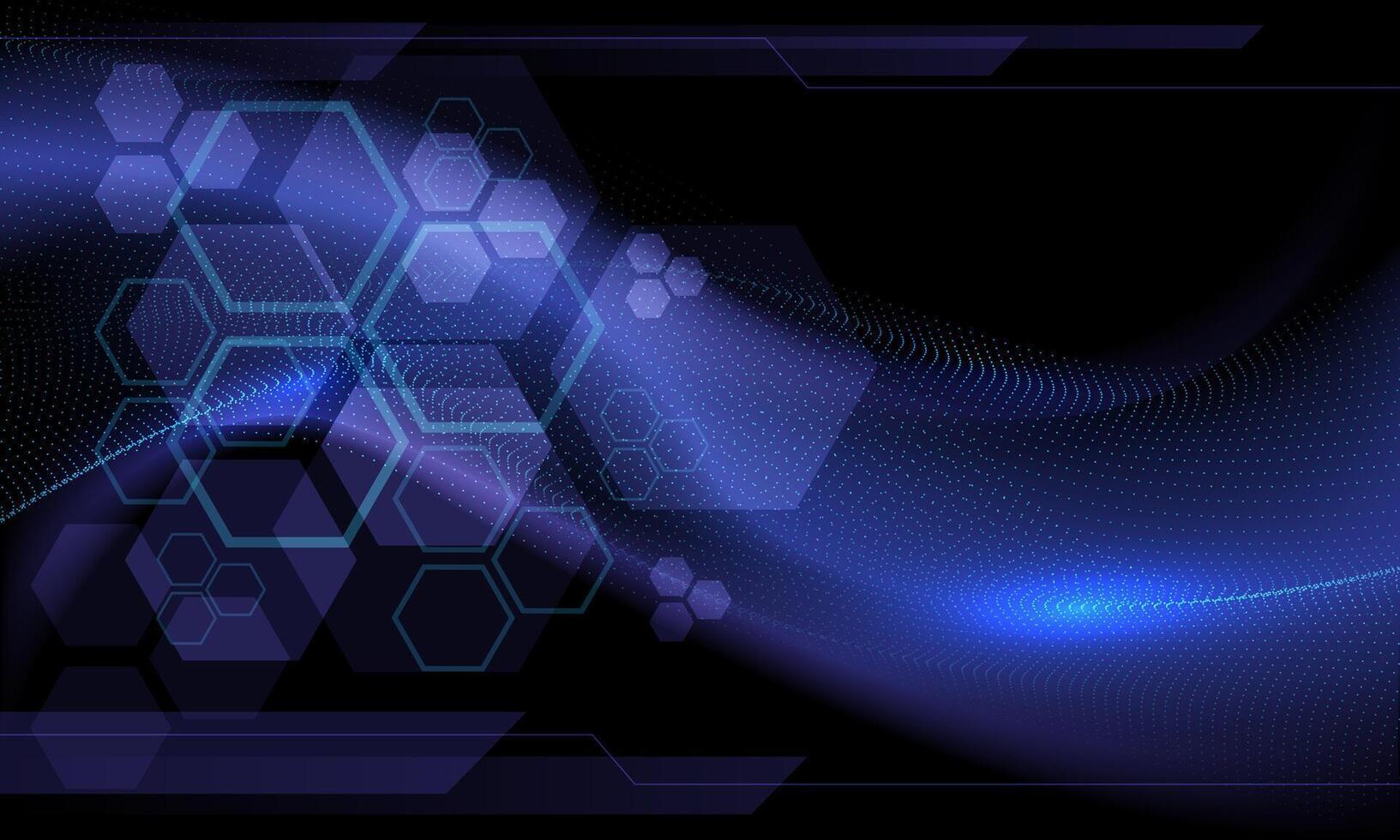 Abstract technology blue geometric futuristic cyber creative design background vector