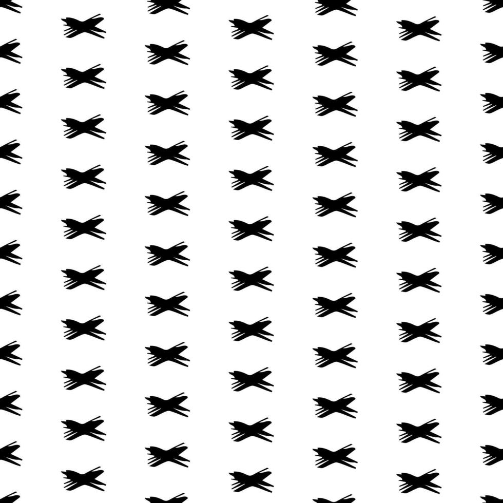 Seamless pattern with hand drawn cross symbols vector