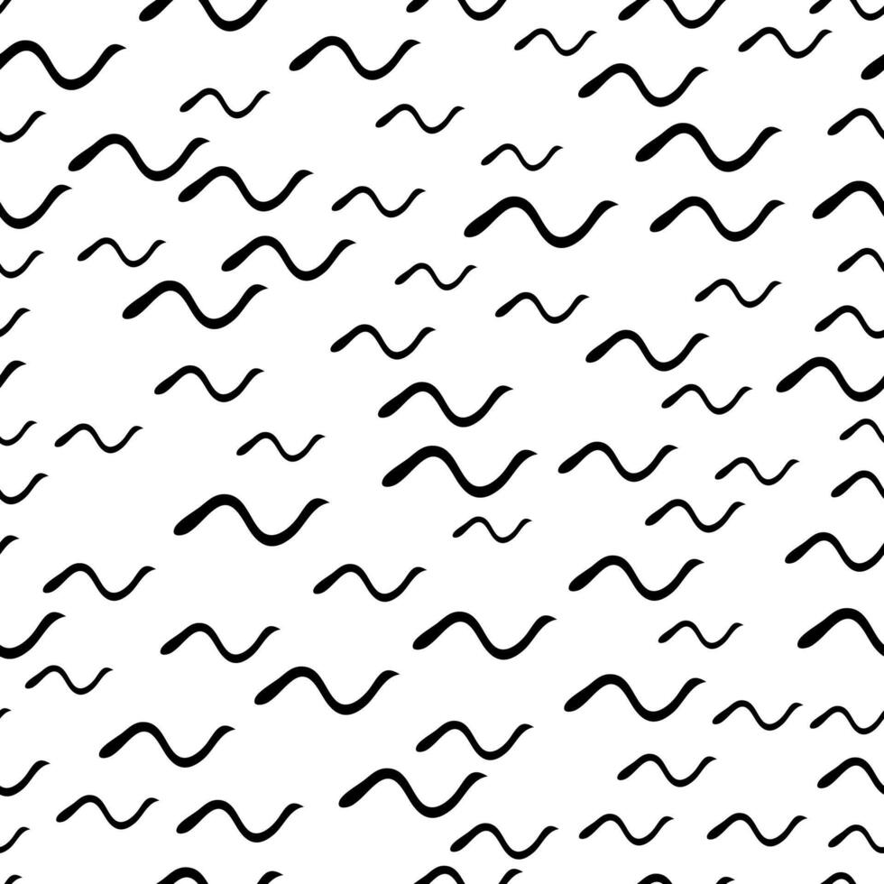 Seamless pattern with sketch squiggle vector