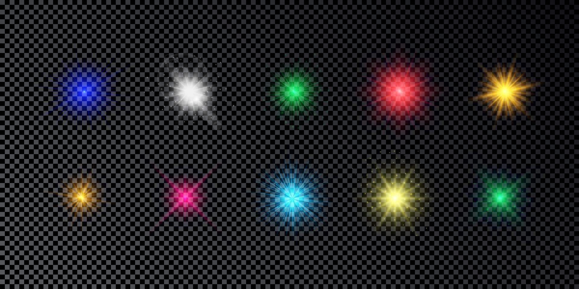 Light effect of lens flare vector