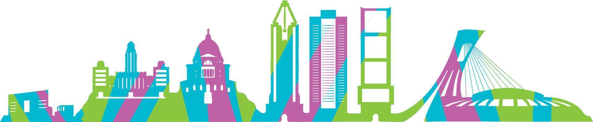 Montreal cityscape. Landscape Montreal, Quebec vector