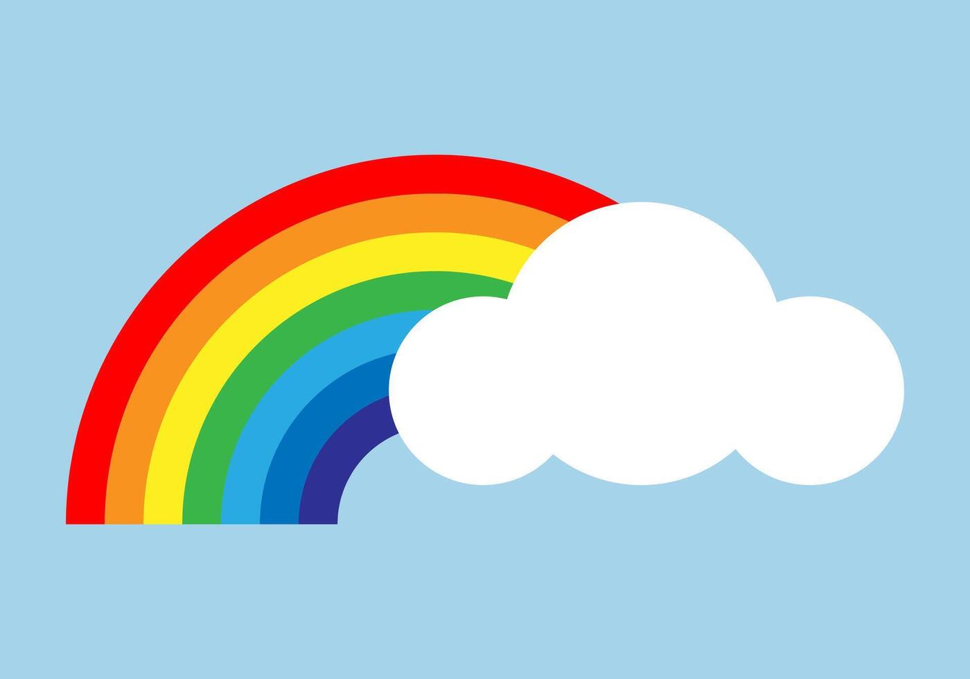 Rainbow illustration. Colorful abstract design. Color graphic symbol rain bow. vector