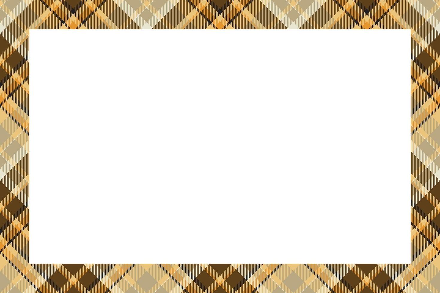 Vintage frame . Scottish border pattern retro style. Tartan plaid ornament. vector