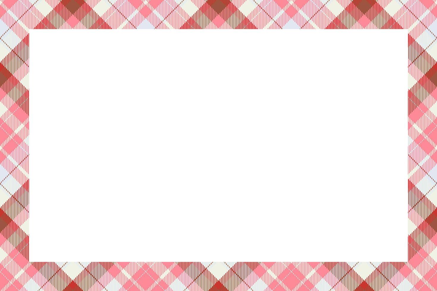 Vintage frame . Scottish border pattern retro style. Tartan plaid ornament. vector