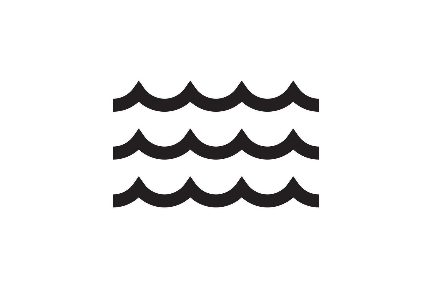 Sea icon wave illustration design. Ocean logo graphic element. Aqua symbol. vector