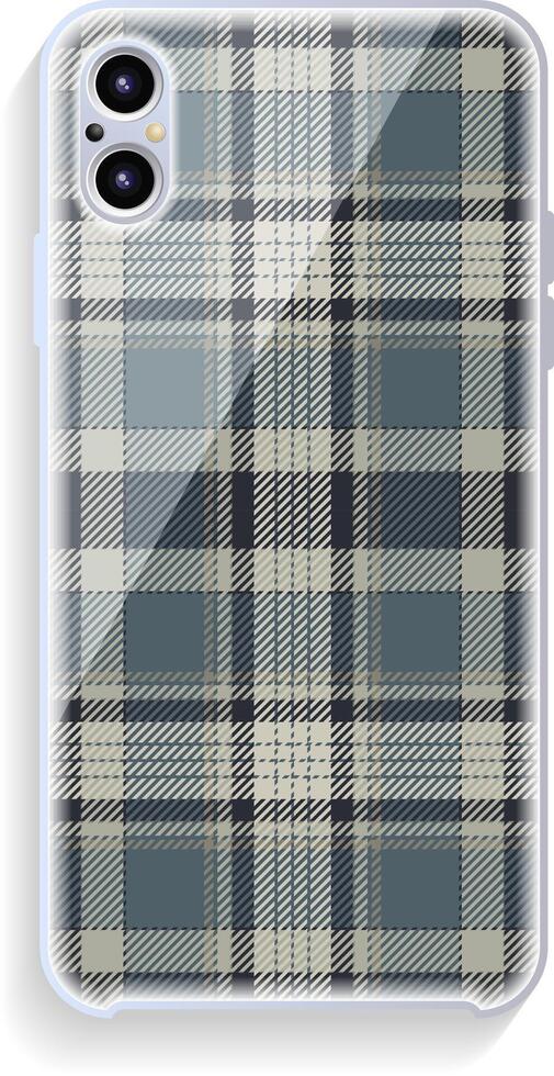 Smartphone cover design mockup. Template geometric pattern for mobile phone back part. Flat design. vector