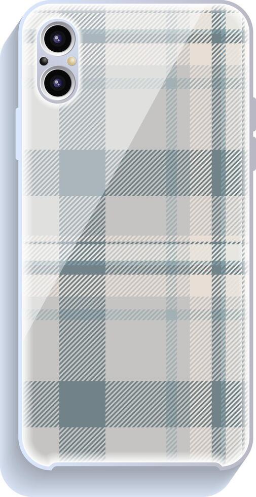 Smartphone cover design mockup. Template geometric pattern for mobile phone back part. Flat design. vector
