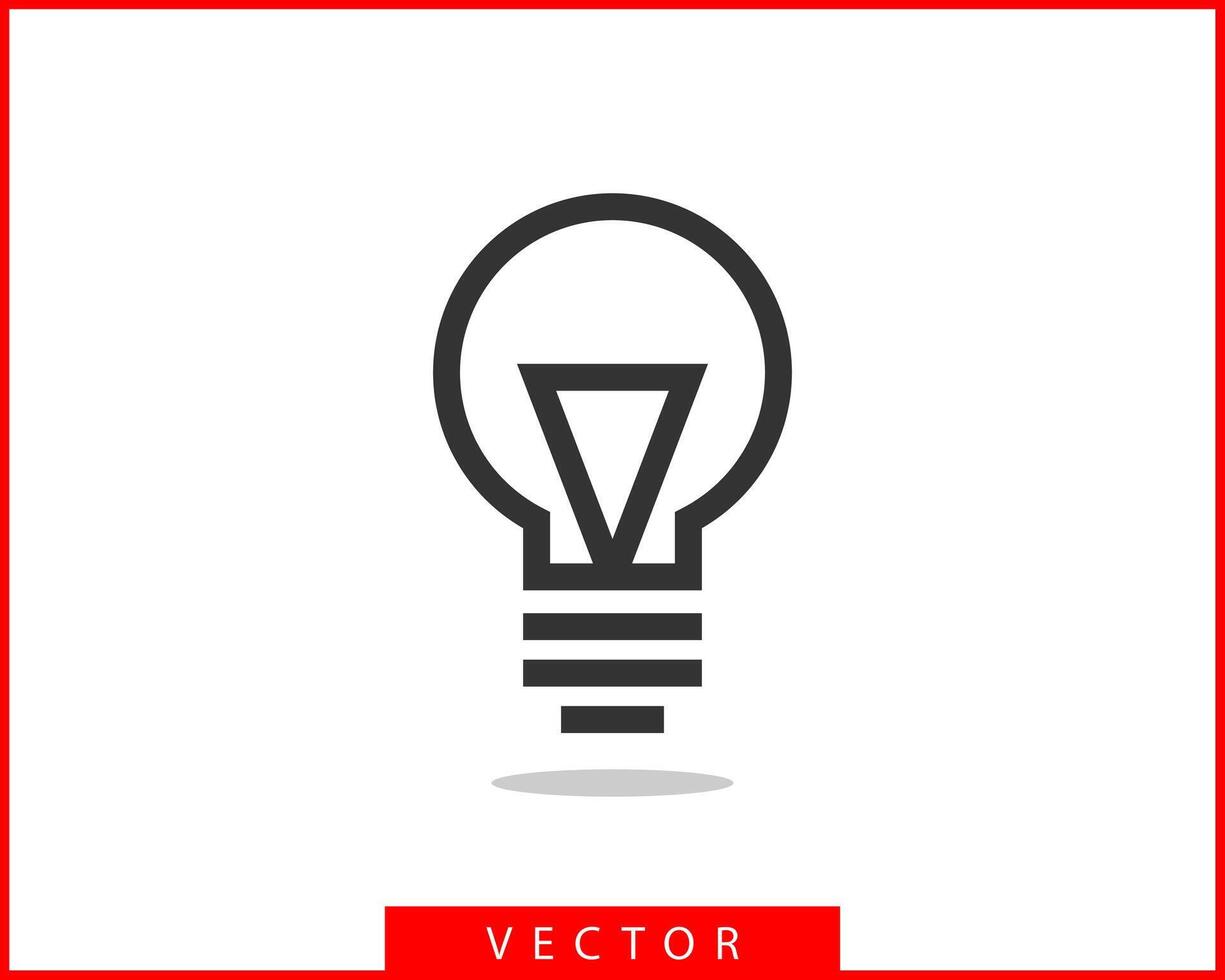Light bulb icon . Llightbulb idea logo concept. Lamp electricity icons web design element. Led lights isolated silhouette. vector