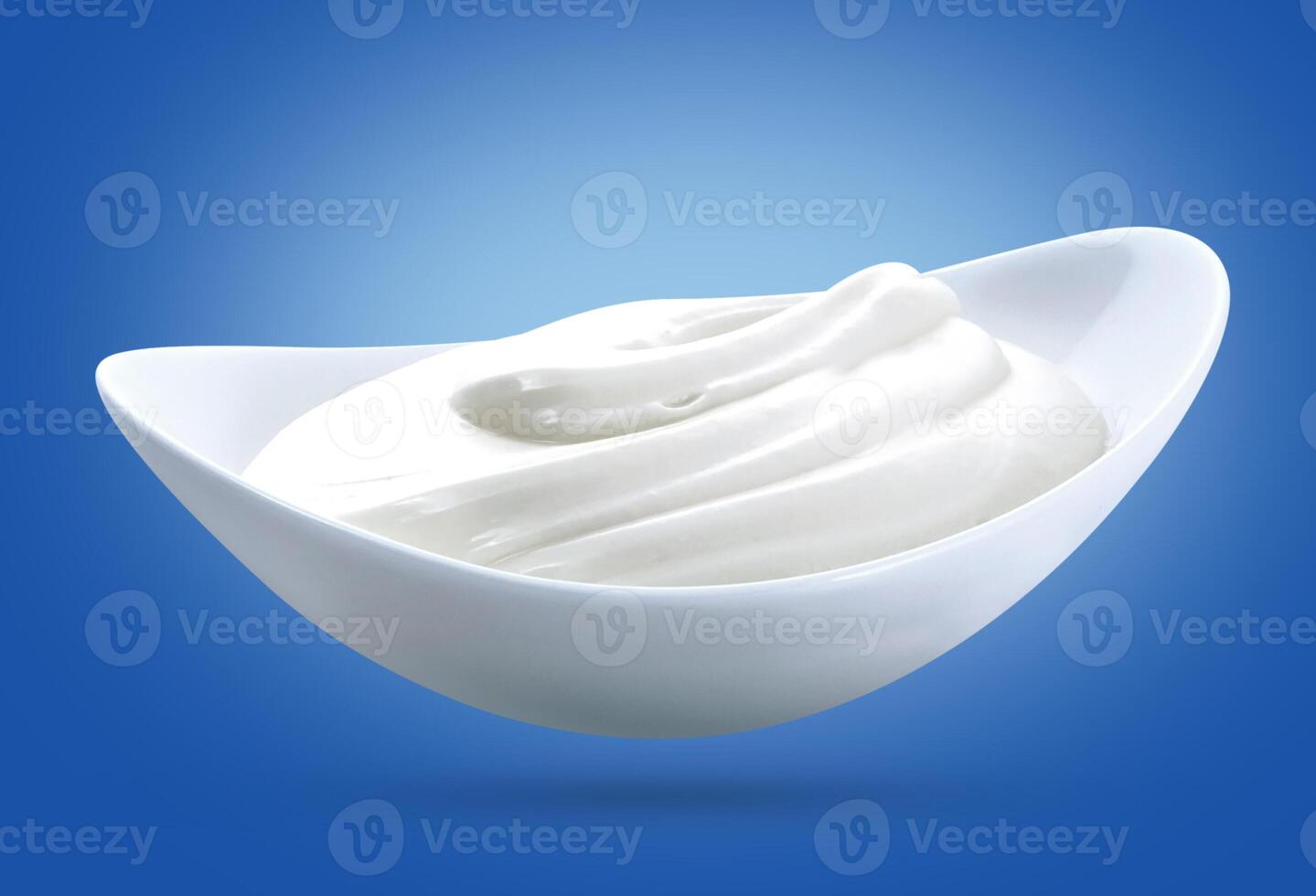 Sour cream isolated. With clipping path. photo
