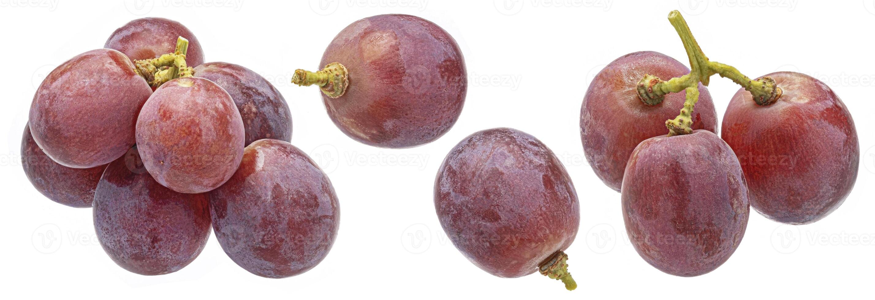 Red grape isolated on white background photo