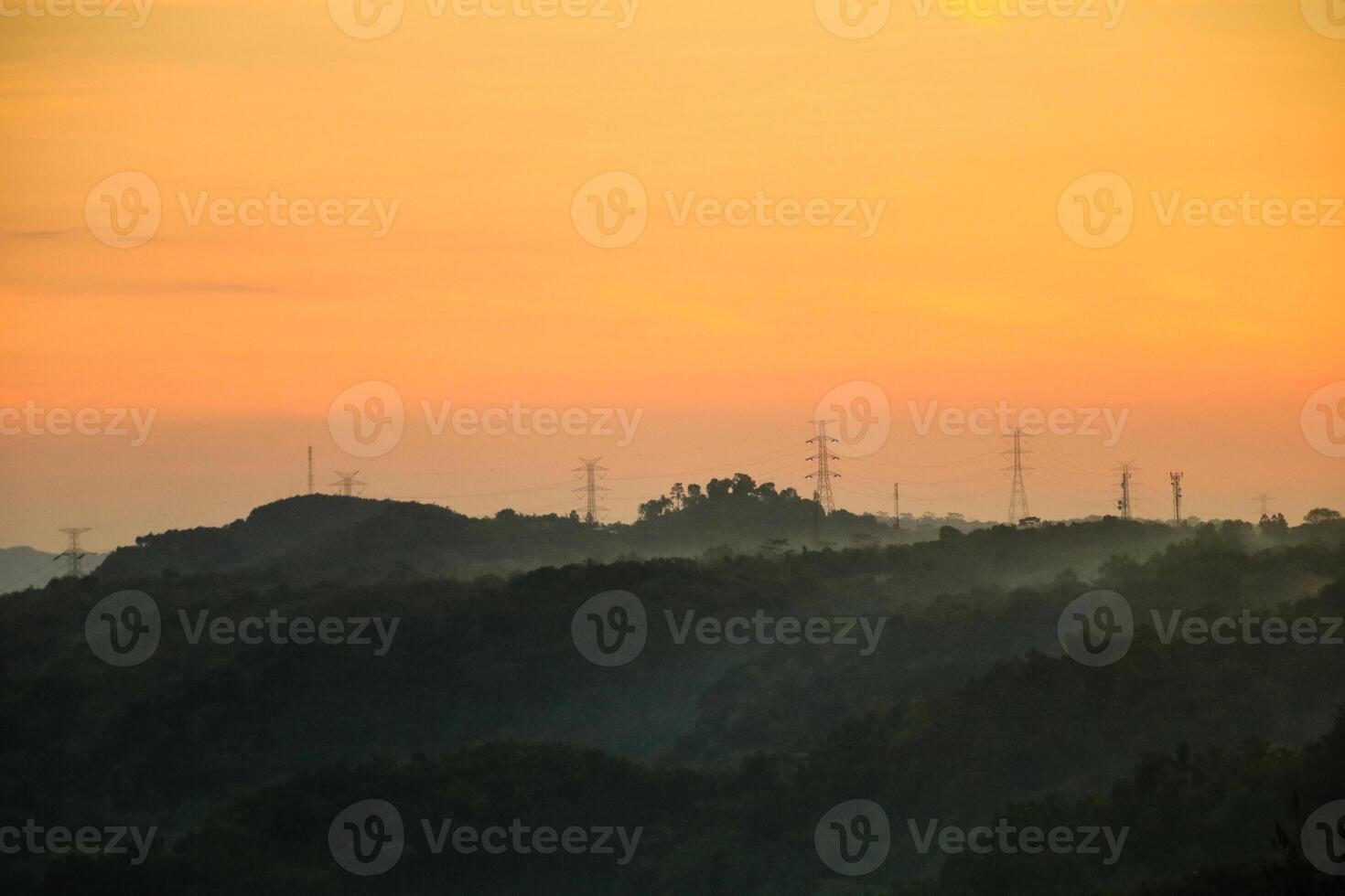Cool mountain range of Gunungkidul. photo