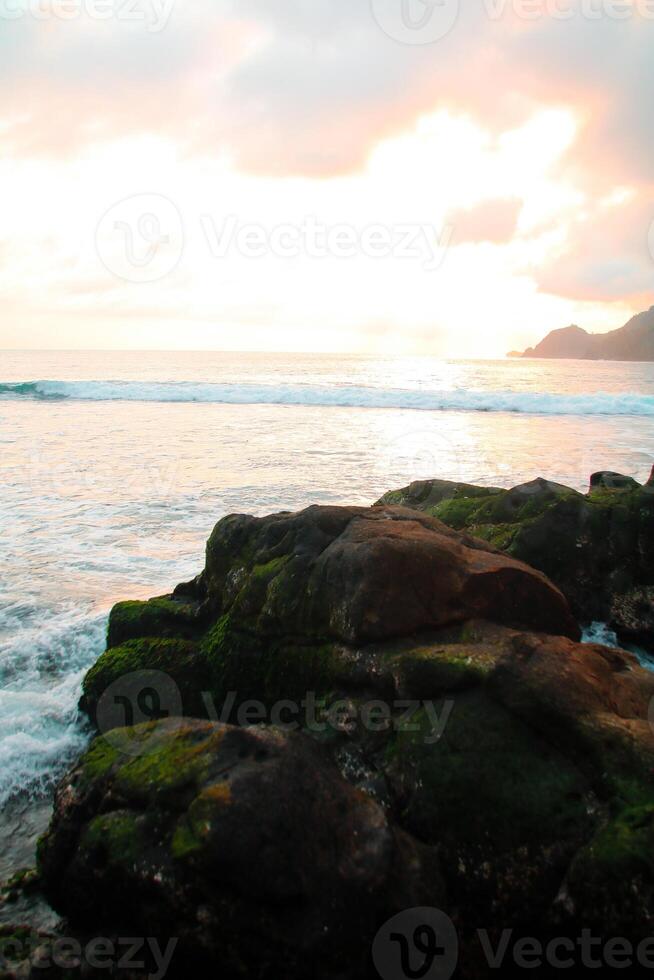 A calm wave at Gunungkidul, JOG. photo