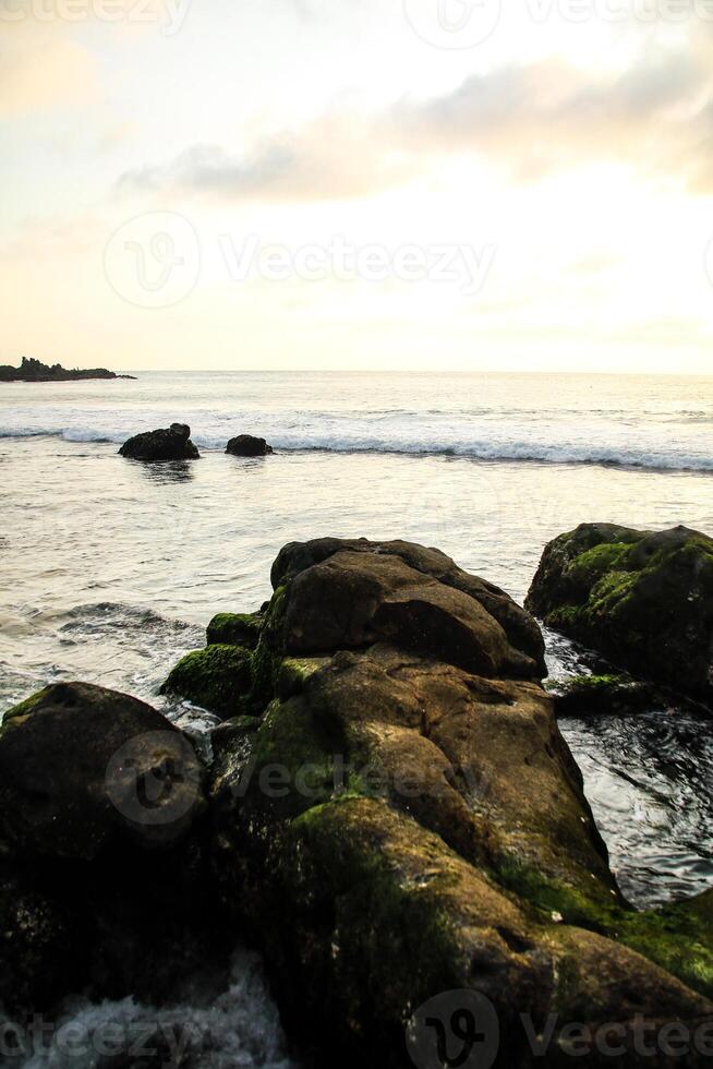 Waves at Siung Beach, Yogyakarta around 2017. photo