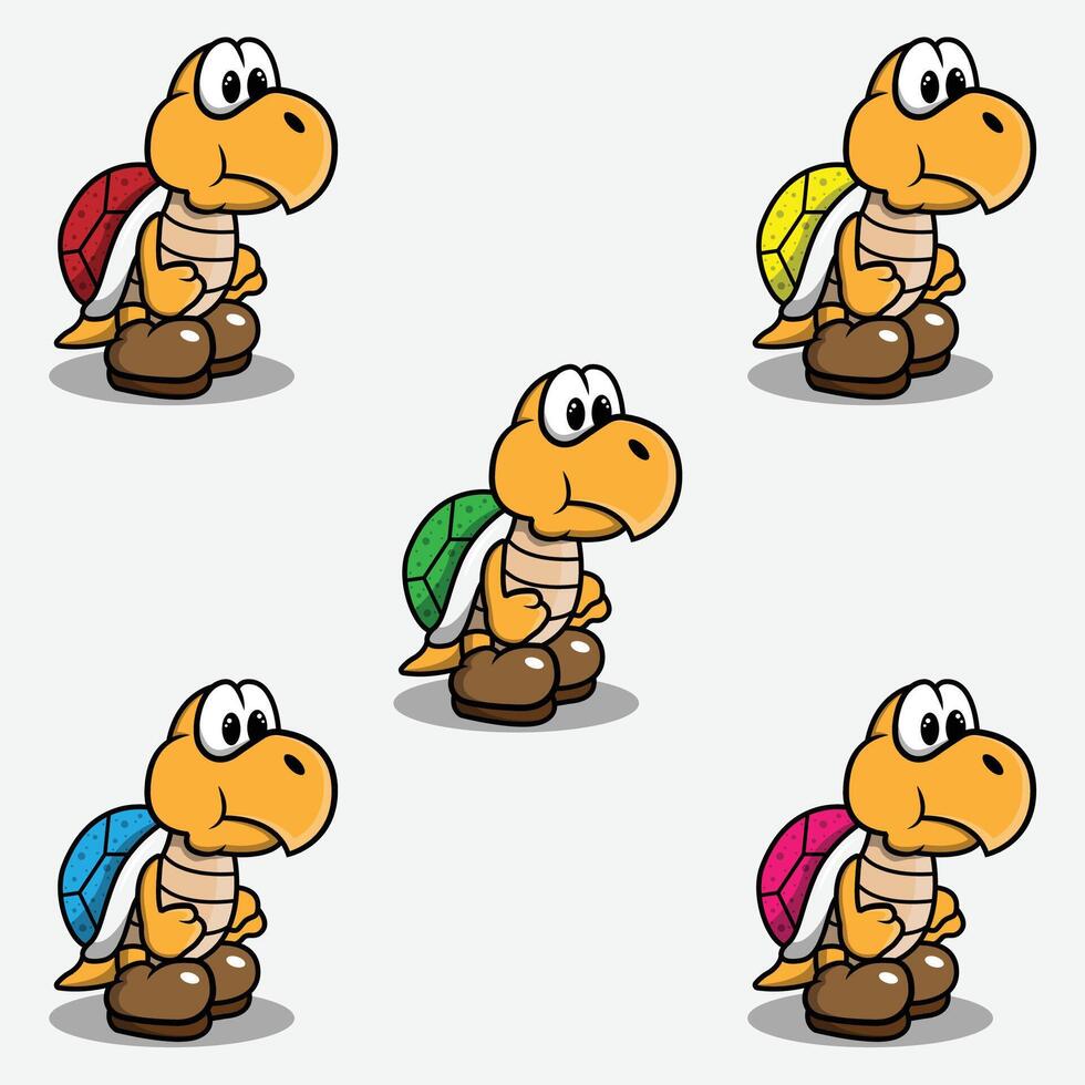 Stand Turtle Enemy Collection vector