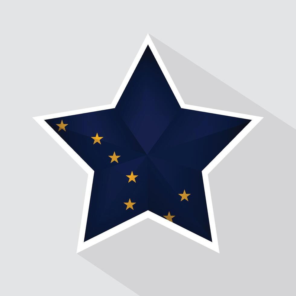 Alaska Flag Star Shape Icon vector