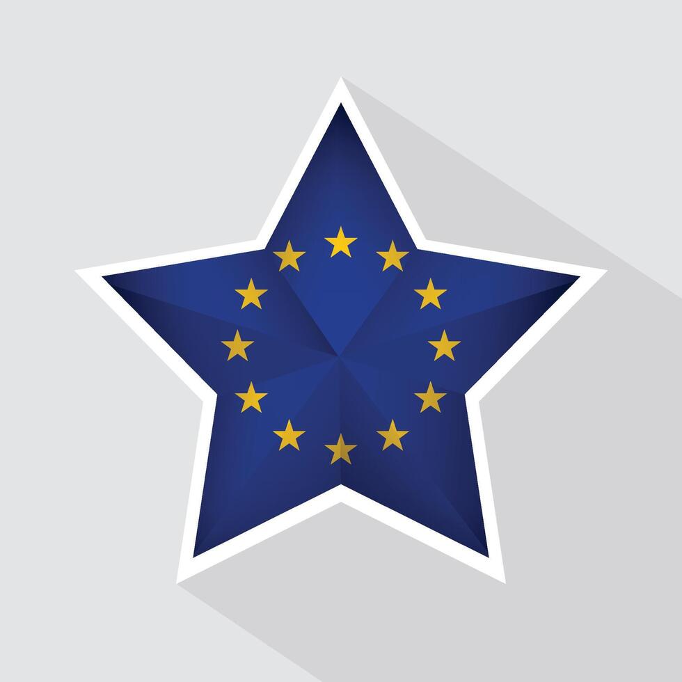 European Union Flag Star Shape Icon vector