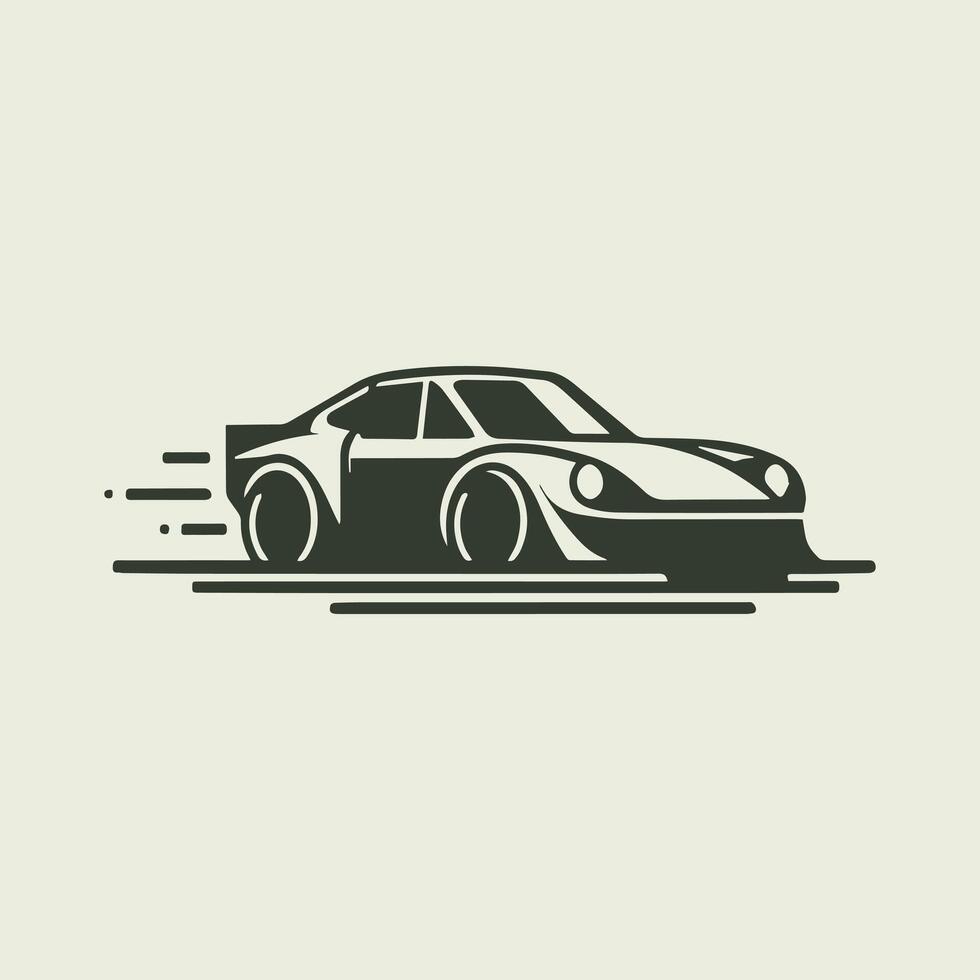 Automotive sport car logo template flat color vector
