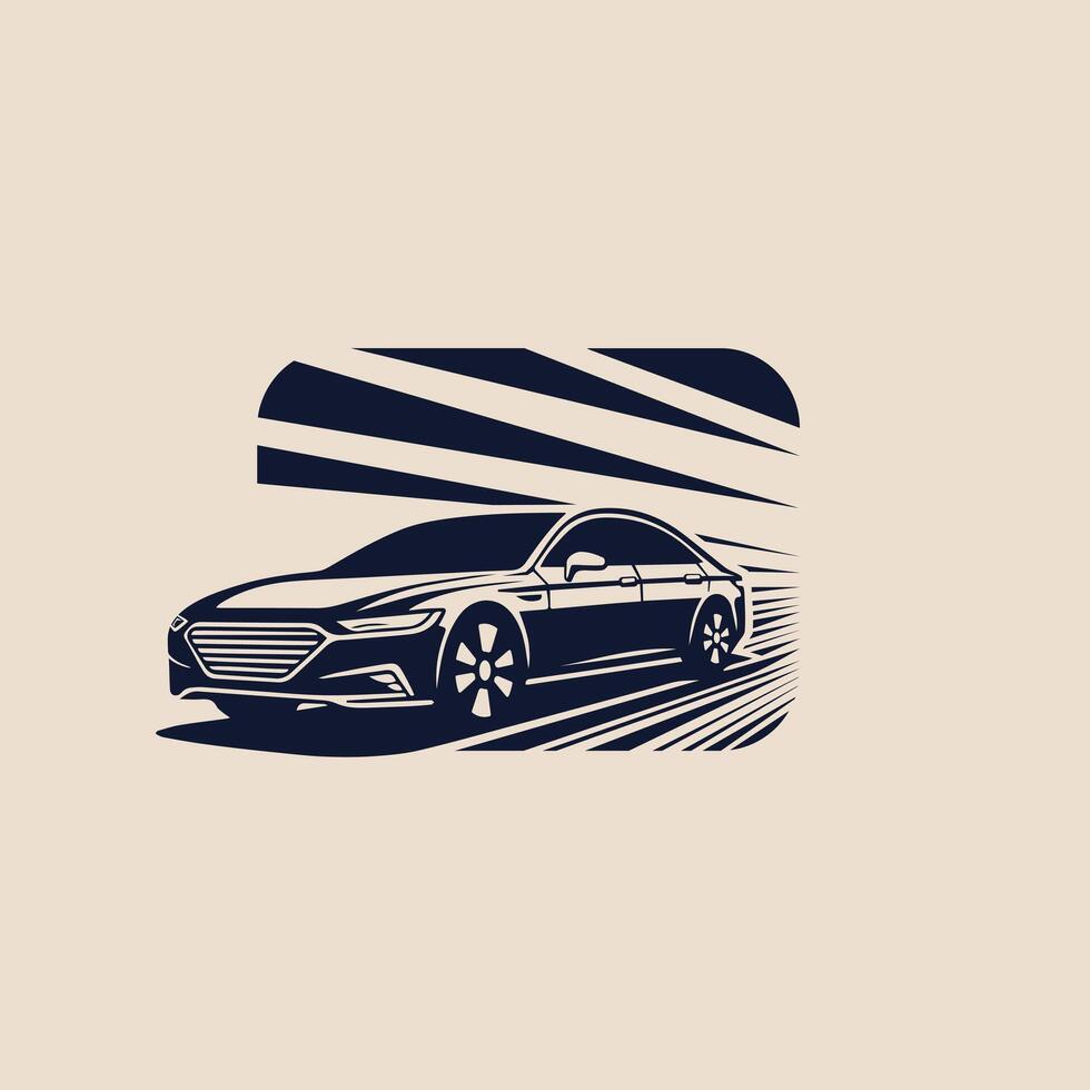 Automotive car logo template flat color vector