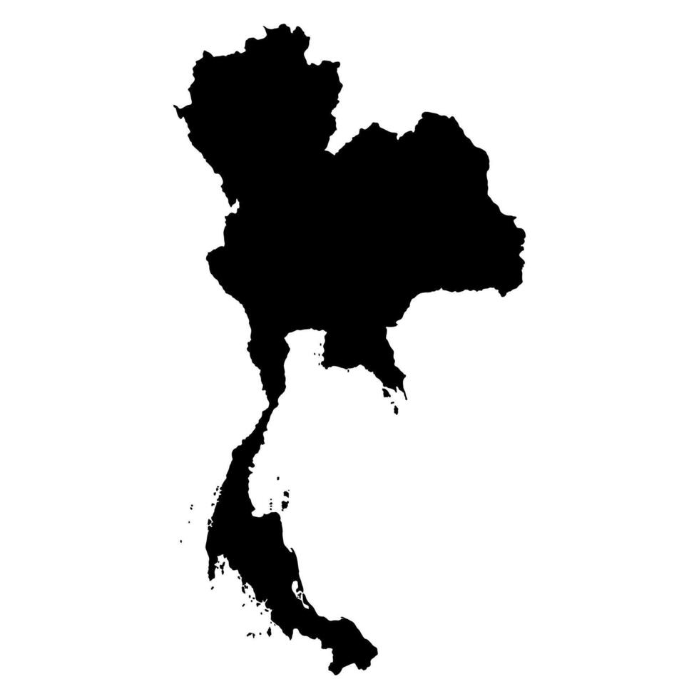 Thailand map silhouette vector