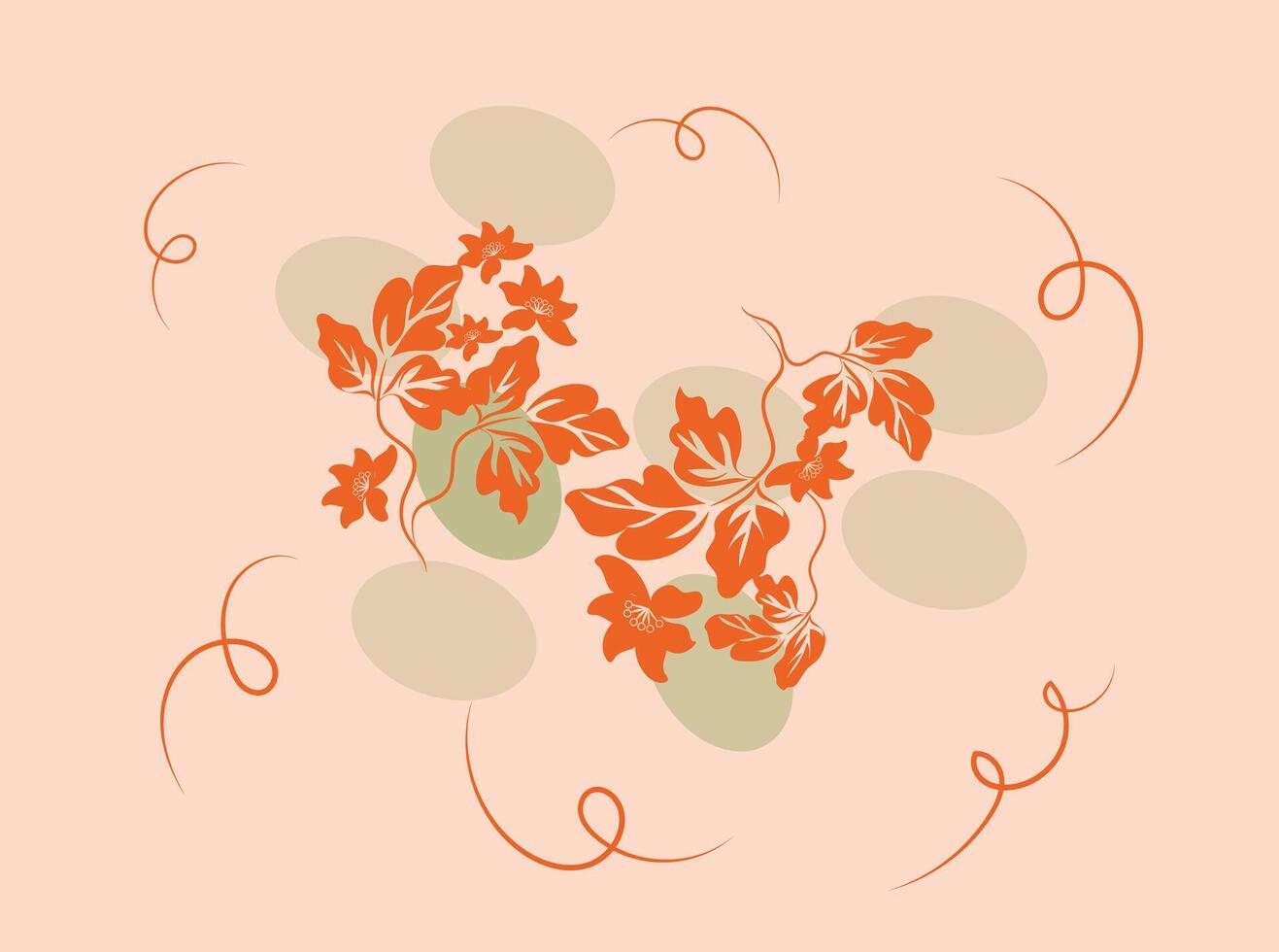 Flower arrangement hand drawn line art collection for wedding vector