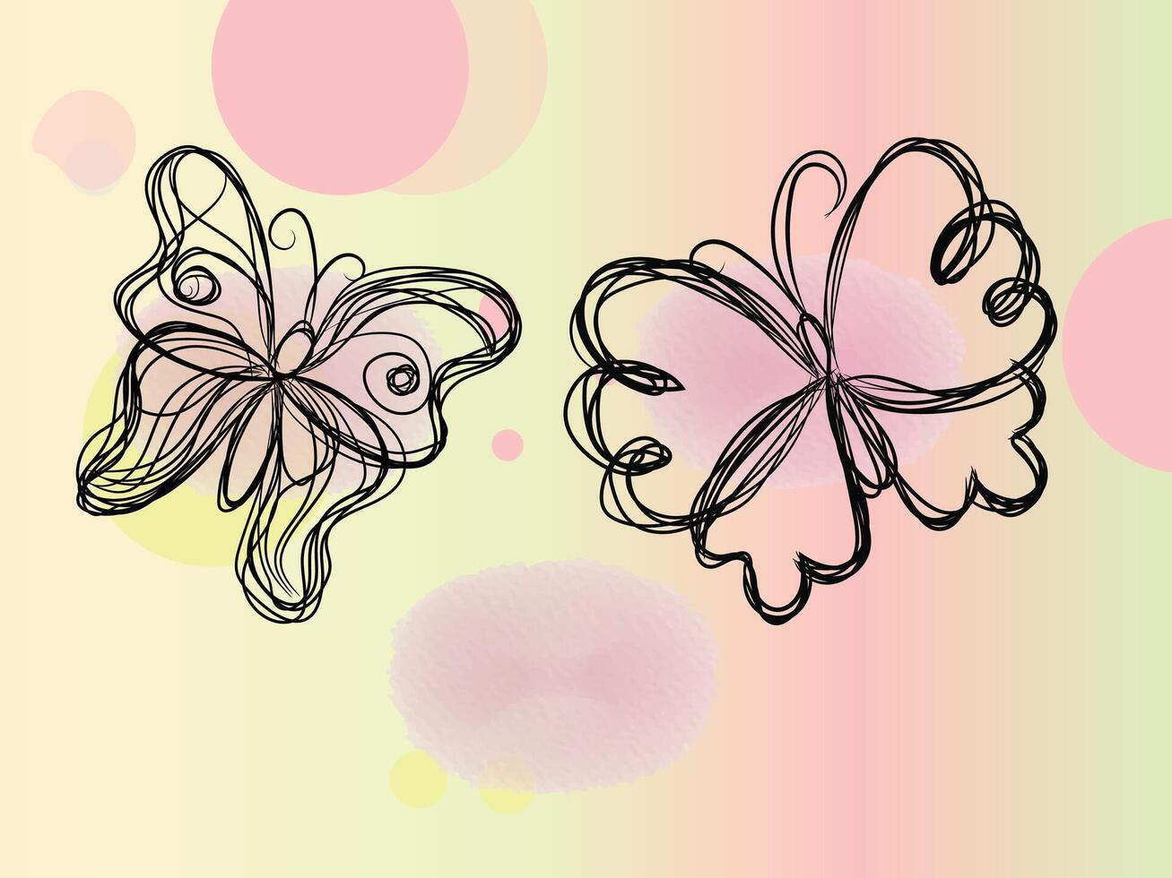Hand drawn stencil element collection vector