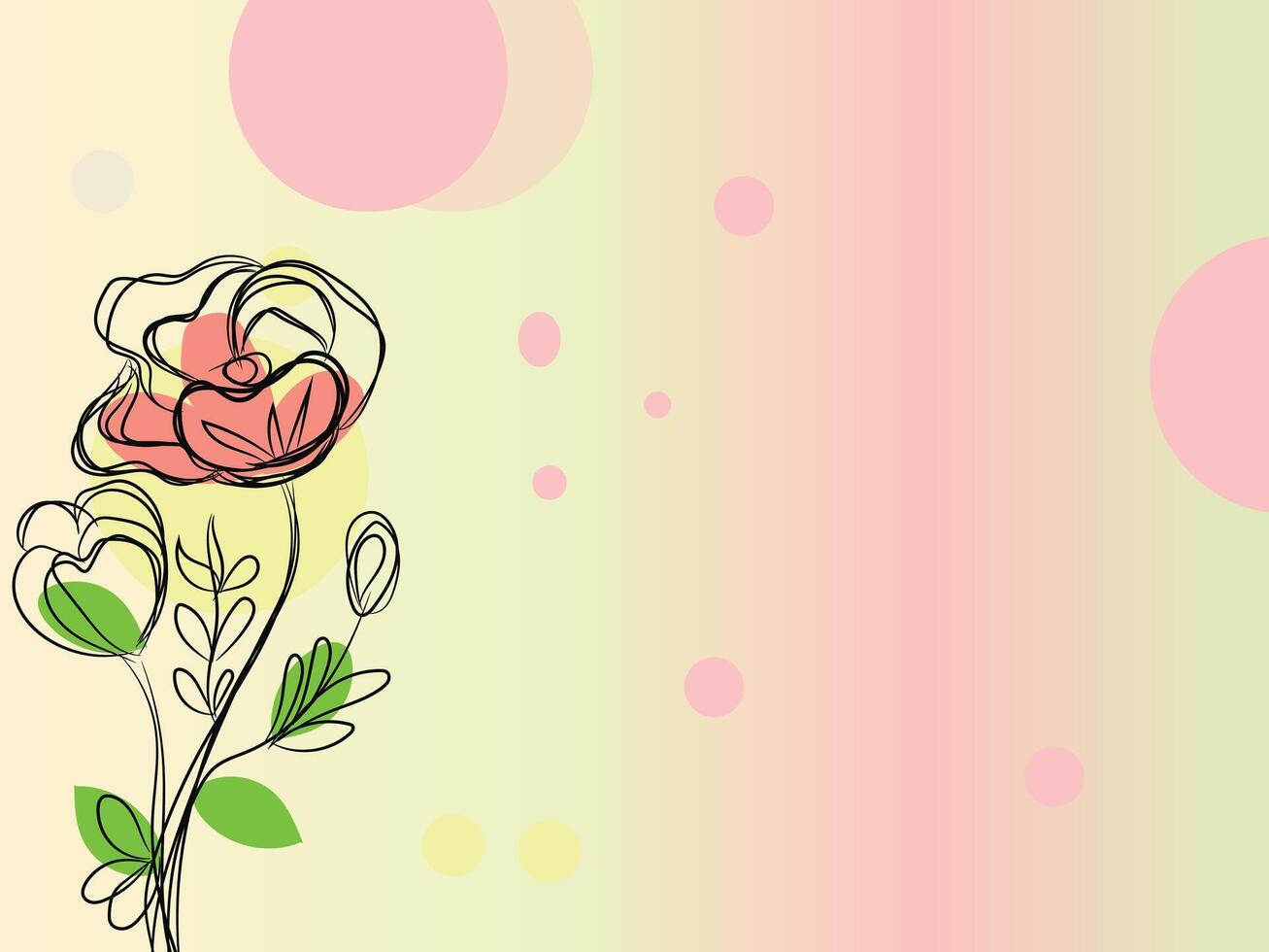 Flower arrangement hand drawn line art collection for wedding vector