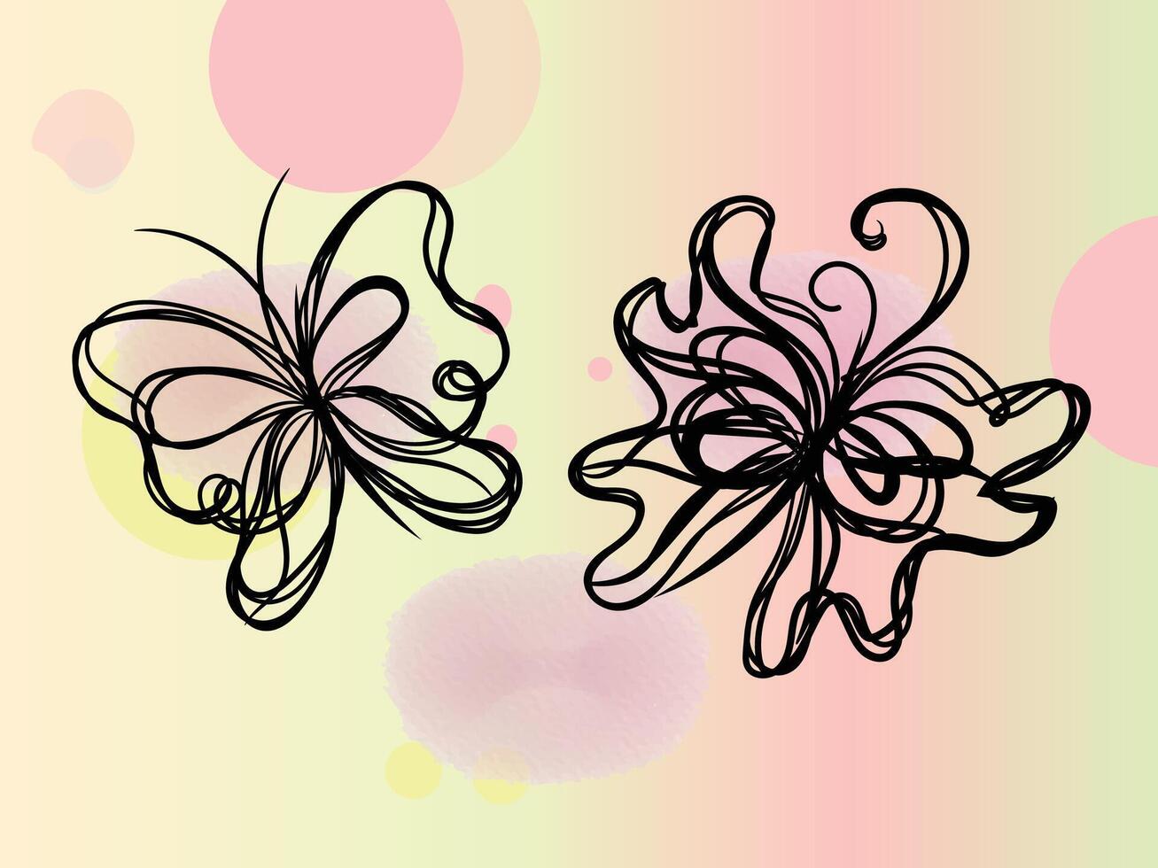 Hand drawn stencil element collection vector