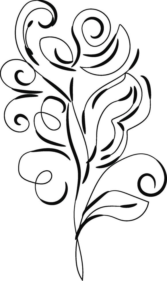 Flower arrangement hand drawn line art collection for wedding vector