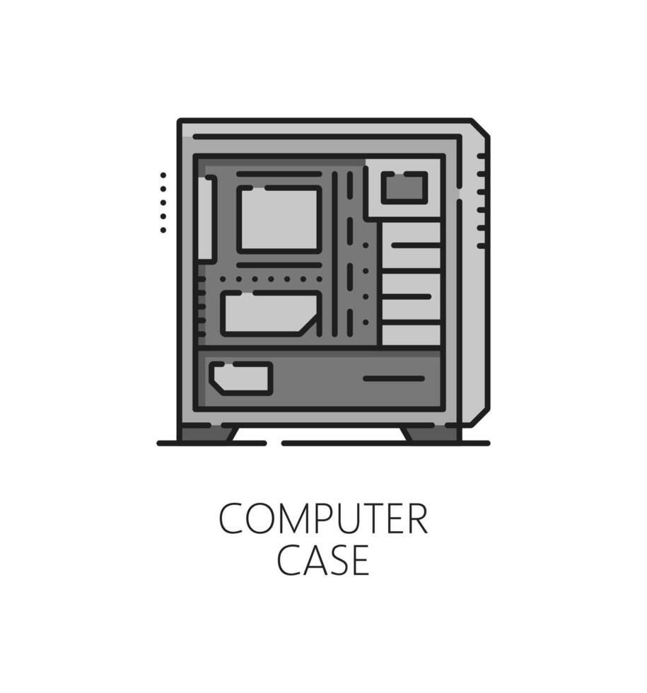 Computer software thin line icon or symbol vector