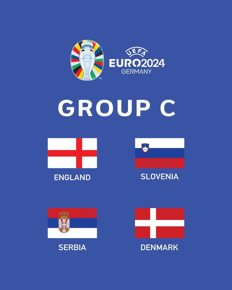 Euro 2024 Germany Group C Emblem Symbol Logo Design Illustration vector