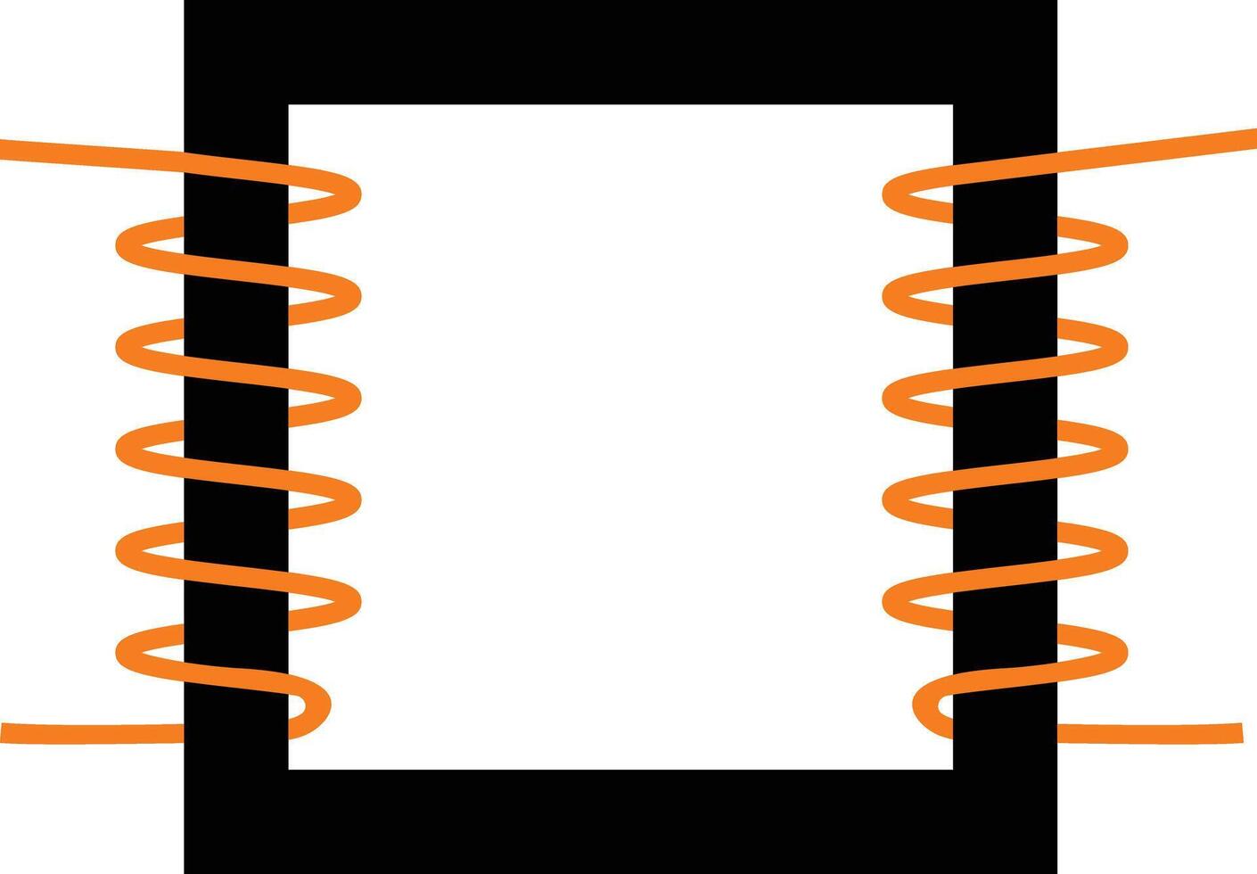Isolation Transformer. Electrical Illustration Icon vector