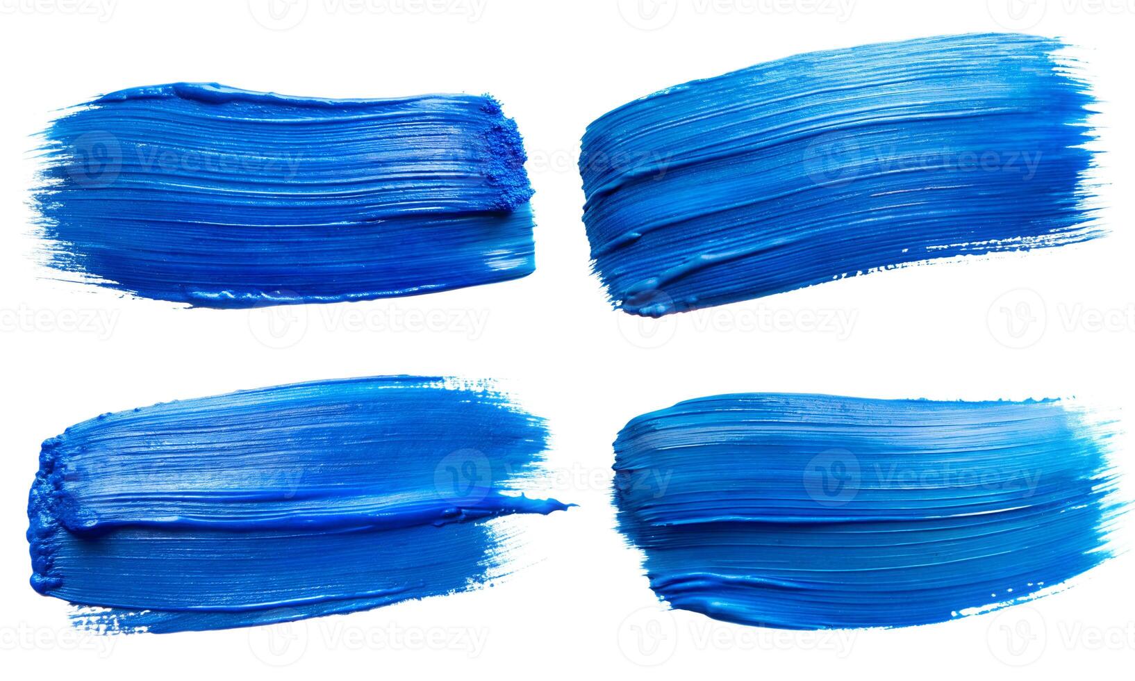 Watercolor. Blue abstract ink strokes on white background. Ink strokes. photo
