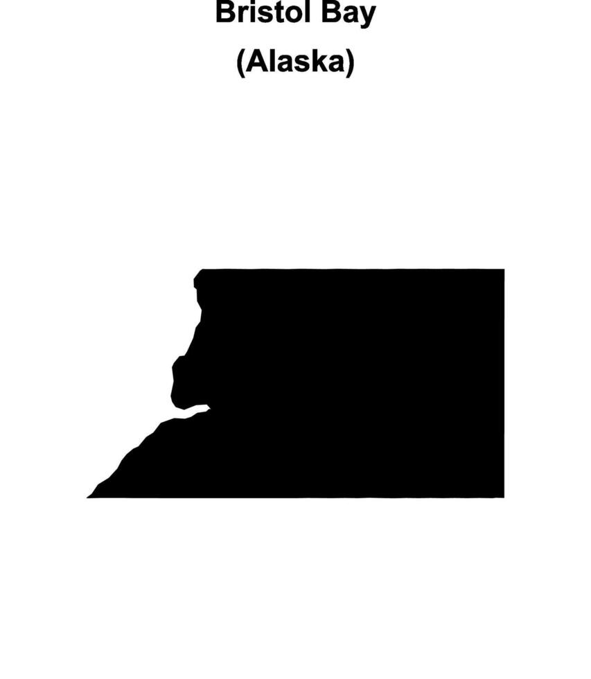 Bristol Bay Borough, Alaska blank outline map vector