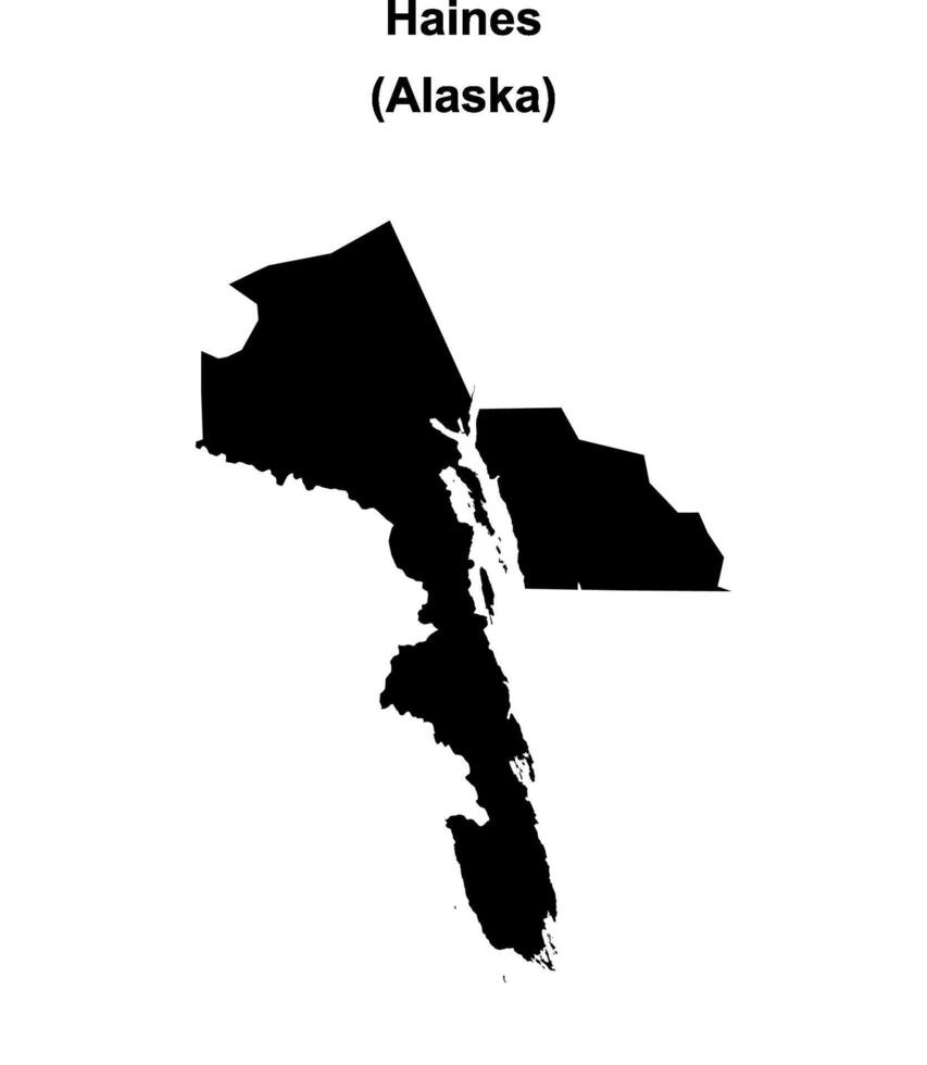 Haines Borough, Alaska blank outline map vector