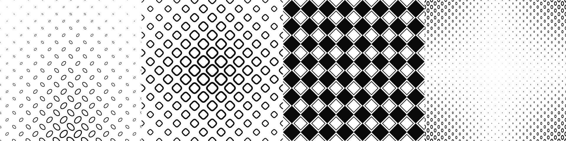 Black and white pattern collection vector