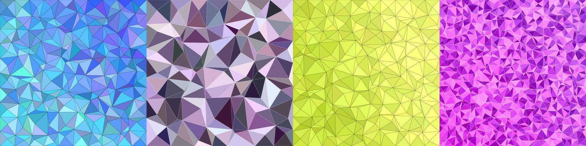 Abstract triangle polygon background collection vector