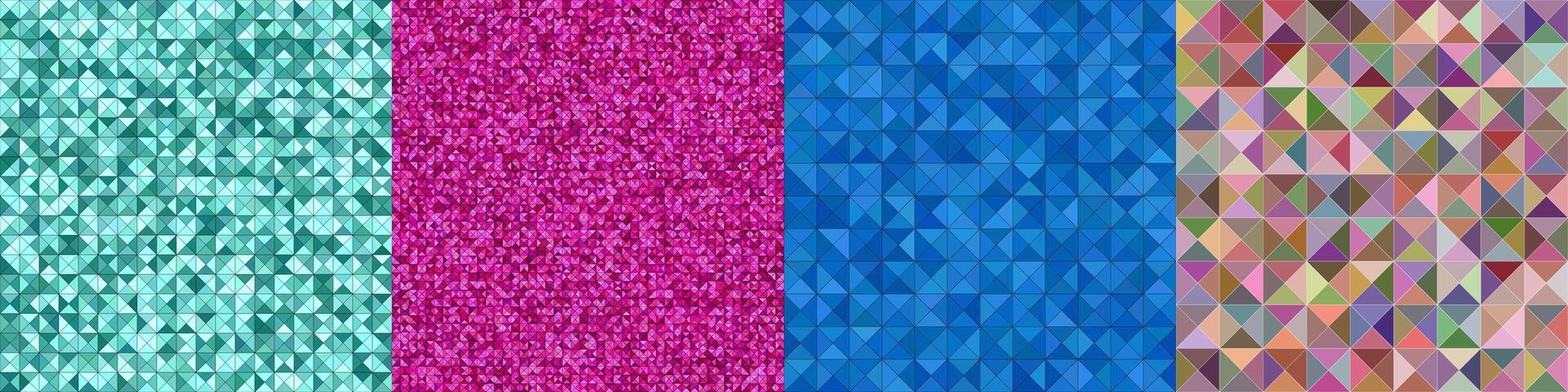 Abstract triangle polygon background set vector