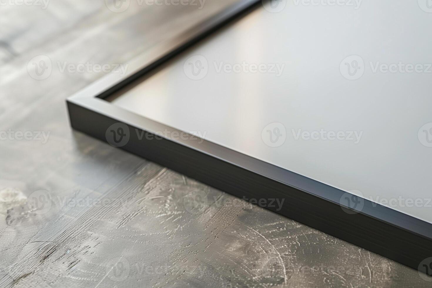Stylish Close Up 3D Render Poster Frame Mockup with High Resolution DSLR Photo - Modern Art Gallery Decoration