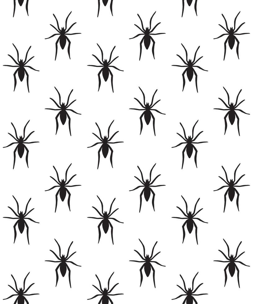 Seamless pattern of hand drawn spider vector