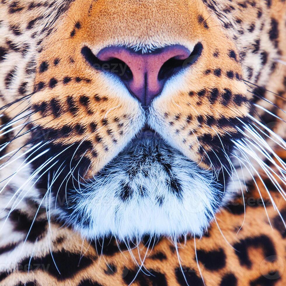 a close up of a leopard's face photo