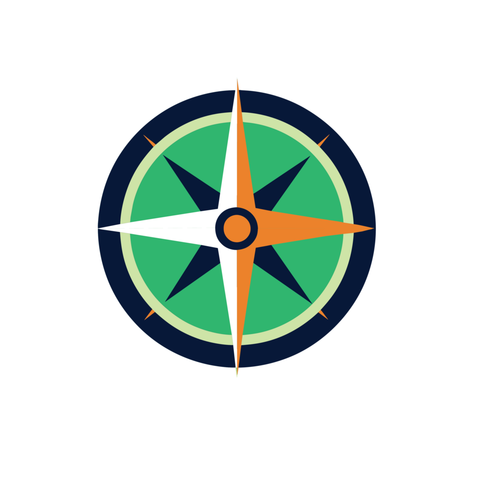 2D flat compass icon png