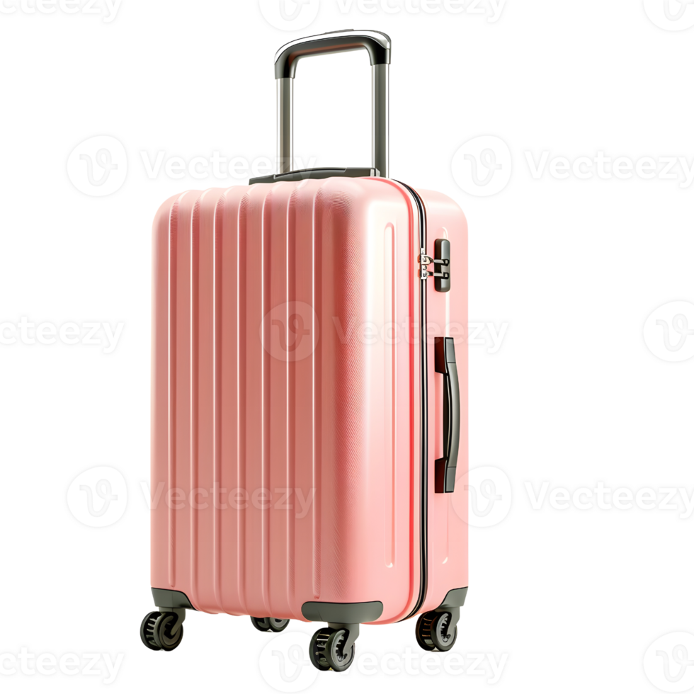 Pink Hardshell Rolling Suitcase for Travel png