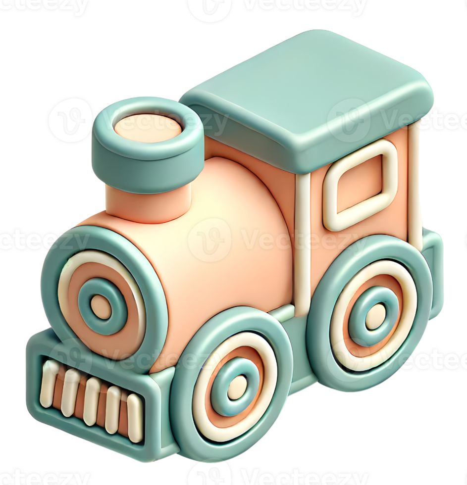 toy train 3D childhood and toys icon png