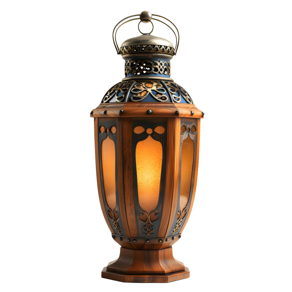 Ornate Decorative Lantern with Warm Glow png